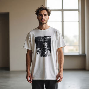 Camisetas estampadas de gran tamaño para hombre, camisetas holgadas con cuello redondo y hombros caídos, camisetas de manga corta para correr para hombre - Product Image 3