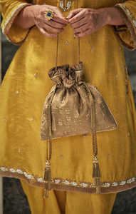 Bolsa Potli con bordado pesado para novia, fiesta, boda, bolsa de Ladiesclutches y más - Product Image 3