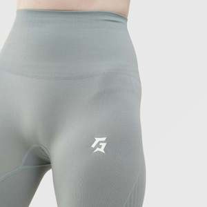Leggings de sport décontractés thermiques XL Stride avec effet push-up, tricotés sans couture en Spandex et Nylon, gris à motif, logo à la taille, pour la gym - Product Image 6