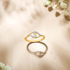แหวนเพชรทองคำขาวสำหรับผู้หญิง - Product Image 1