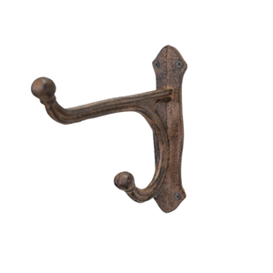 High Quality Rustic Cast Iron <b>Wall</b> <b>Mounted</b> Coat Hooks Brown Vintage for Home Farmhouse Coats Bags Hats Towels Use - Product Image 5
