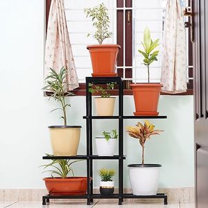 Top Selling Metal Black Frame Flower Planter Stand For Living Room Indoor Garden Home in Best Price - Product Image 2