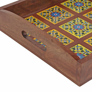 La mayoría de las bandejas de madera hechas a mano de diseño de lujo y de moda para servir la comida a precios asequibles uso en el hogar y el hotel - Product Image 4