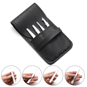 Pince à sourcils à pointe ronde professionnelle de haute qualité en acier inoxydable coloré enduit accessoires de beauté outils pince à épiler à sourcils - Product Image 2