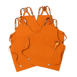 Eco-Friendly Custom Printed Organic Cotton Bib <b>Apron</b> Water Resistant <b>Kitchen</b> <b>Apron</b> for Restaurants Unisex - Product Image 6