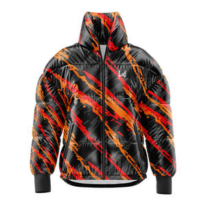 Veste matelassée à col roulé légère et imperméable personnalisée, impression par sublimation, coupe-vent, confortable, durable, vêtement d'extérieur - Product Image 2