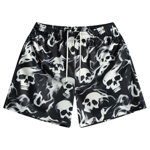 Pantalones cortos de baloncesto para hombre Pantalones cortos atléticos de entrenamiento informal Pantalones cortos de correr con estampado gráfico de llama de malla - Product Image 1