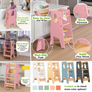 Montessori <span class=keywords><strong>หอ</strong></span>การเรียนรู้ของ<span class=keywords><strong>เด็ก</strong></span>เก้าอี้ไม้ปรับระดับความสูงได้หอการเรียนรู้ของเด็กทารกสำหรับเด็กเด็กผู้ชายเด็กผู้หญิง - Product Image 2