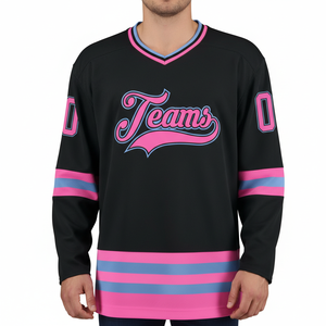 Uniforme de Hockey sobre Hielo al por Mayor, Jersey de Hockey con Logotipo Personalizado, Precio de Fábrica, Ligero, Transpirable, de Secado Rápido, Poliéster - Product Image 1