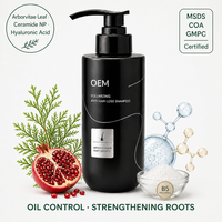 Shampooing Volumisant Anti-Chute Unisexe pour Cuir Chevelu, à la Feuille d'Arbora-vita et Céramide, Soin Végétalien pour Cheveux Gras, Faible MOQ, Certifié ISO GMPC, OEM, Marque Privée