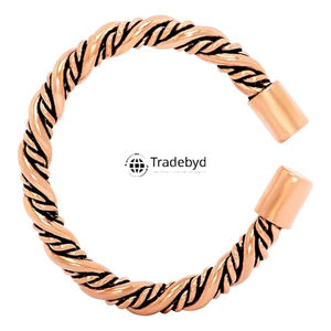 Bracelets de mode en cuivre de luxe pour hommes Déclaration Cadeau de bien-être Tradebyd Bracelets de mode pour lui - Product Image 2