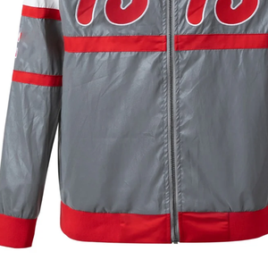 Veste bomber réversible réfléchissante Delta 3M, veste urbaine de qualité supérieure imperméable, en gris et rouge, logo personnalisé sur le devant, vêtements d'extérieur - Product Image 5