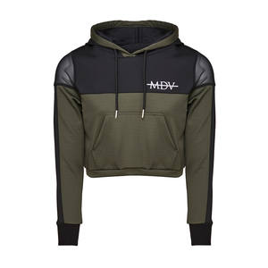 Sweat-shirt court à demi-zip 360g de qualité supérieure pour femme – Tendance unique et respirante - Product Image 1