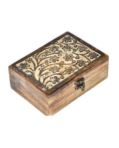 Bordures en palissandre magnifiquement faites à la main et fabriquées à la main Gravure Boîte de crémation en bois/Urnes pour cendres humaines Boîte funéraire adulte - Product Image 1