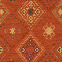 Tissu d'ameublement en polyester respirant biologique, revêtu, épais, style kilim bohème, tapisserie tribale sud-ouest, pour textile de maison