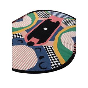 Alfombra de Lana Zen Zest Adwp-13082, Gris y Negra, Tejido Plano, Rectangular de 4m, Estilo Kilim, para el Hogar, Pasillo, Alfombra Abstracta de Yute para el Suelo del Hogar - Product Image 2