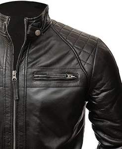 Chaqueta de Cuero Genuino 100% Personalizada de Alta Calidad, Cuello Alto, Estilo Motero, Forro Viscosa Transpirable, Cierre OEM, Chaquetas Cálidas de Invierno - Product Image 5