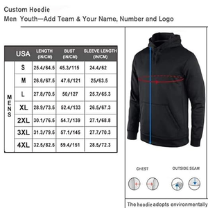 Sweats à capuche personnalisés en polyester sublimé personnalisé vierge thermique-Hommes Jeunes Personnalisez vos propres sweats à capuche cousus Logo du numéro de nom de l'équipe - Product Image 6