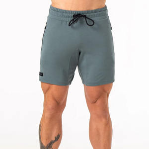 Pantalones cortos de gimnasio personalizados para hombre, bolsillos con cremallera, nuevo estilo, cintura elástica, pantalones cortos para correr, pantalones cortos de entrenamiento en blanco personalizables sólidos - Product Image 1