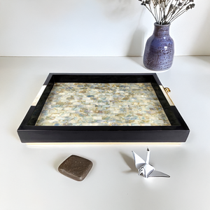 Bandeja de laca de arte popular ecológica rústica de Vietnam, laca brillante hecha a mano para decoración de Resort y Villa, fabricante OEM - Product Image 3