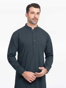 Salwar Kameez traditionnel pakistanais pour hommes, robe musulmane classique pour mariage, Eid, Jumma, bureau, usage quotidien, coupe régulière, marque personnalisée - Product Image 2