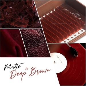 Charmlash Plateaux de cils marron Extensions de cils Marron 2D Y Marron clair Mat Marron OEM ODM Marque privée - Product Image 3