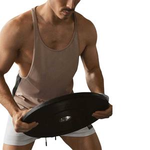 Débardeurs d'entraînement respirants de sport pour hommes gros muscles de musculation chemise sans manches en coton débardeurs d'entraînement de gymnastique pour hommes - Product Image 5
