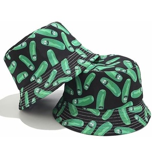 Nuevo sombrero tipo pescador unisex con estampado divertido, diseño de frutas, personalizado, fabricado en Bangladesh, venta al por mayor. - Product Image 2