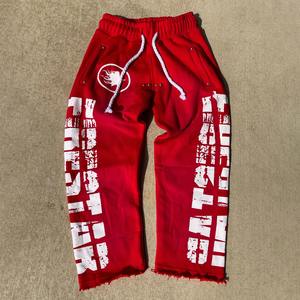 Custom Distressed <b>Sun</b> Faded Vintage Washed Sweatpants Straight Leg Pants Stacked Sweat Pants for Men - Product Image 2