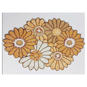 Most Beautiful Beaded Placemat Floral Design Embroidered Placemat Superior Quality Beads Placemat Dining Decoration Beaded <b>Mats</b> - Product Image 5