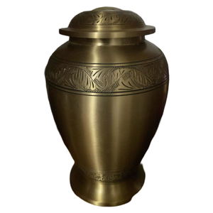 Urnas de cremación de aluminio para adultos con banda de grabado, urnas funerarias de metal con acabado de mármol azul y Peltre para cenizas humanas - Product Image 2