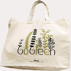 กระเป๋าช้อปปิ้งปอกระเจาทำจากผ้าฝ้ายกระเป๋าผ้าแคนวาสสไตล์ออกแบบโลโก้ได้ตามต้องการ - Product Image 1