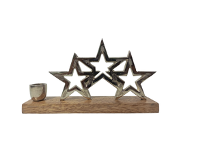 Porte-bougie chauffe-plat en métal doré premium, centre de table de Noël, vente en gros à prix réduit - Product Image 6