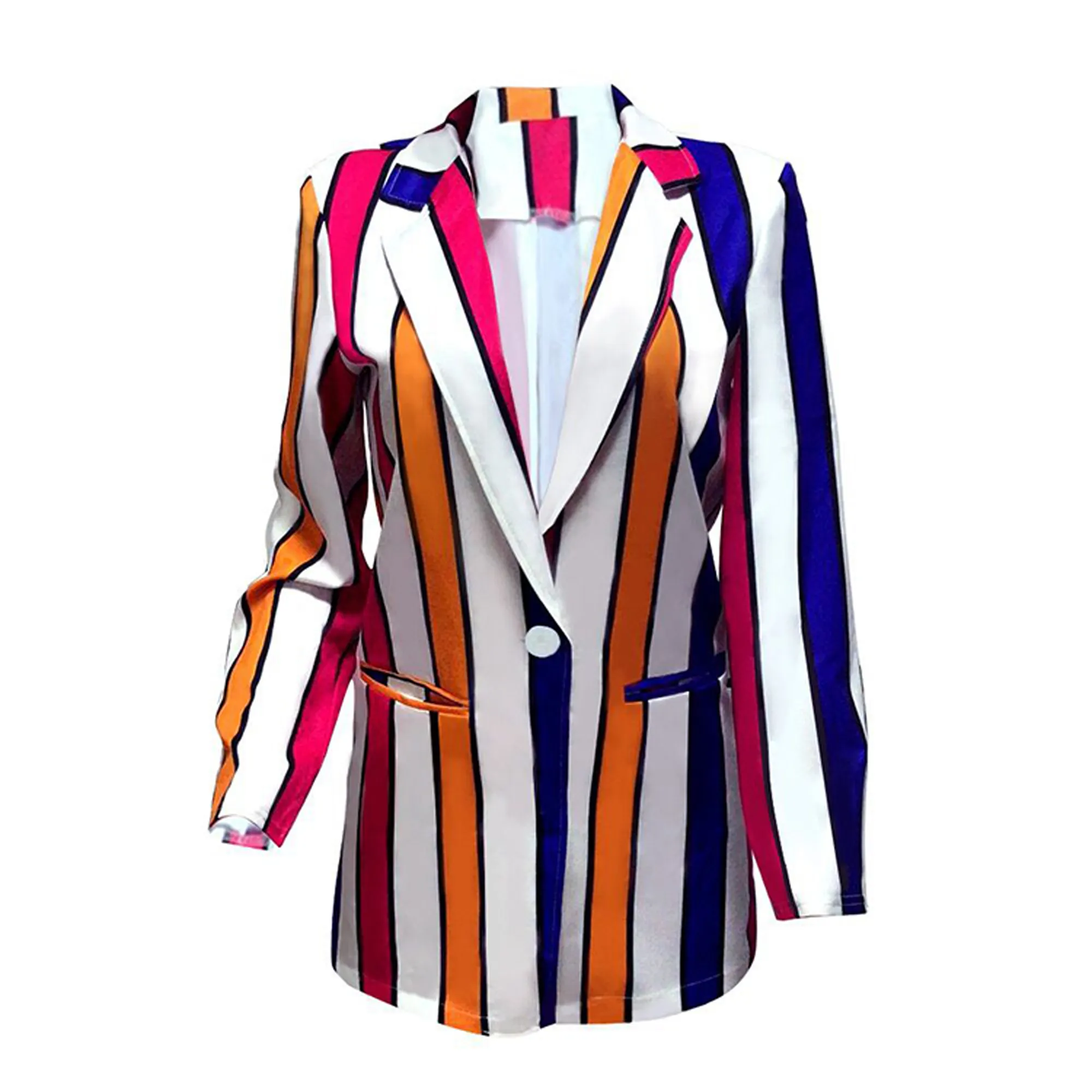 Fancy Fashion Women Blazer British's Style Casual Slim Fit Suit lady Jacket Blazers Coat Printed Blazers