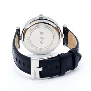 นาฬิกาหนังสีดำลายเสือดาว Jeulia Wild and Free Leopard Quartz พร้อมหน้าปัดสีเงิน - Product Image 3