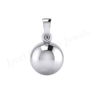 2025 nouveauté Simple élégant solide 925 boule en argent Sterling pendentif à breloque bijoux minimaux avec placage brillant nouveau cadeau de noël - Product Image 3