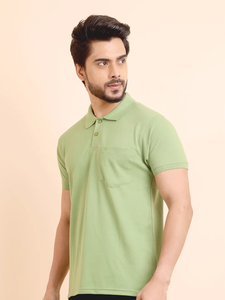 Elegante y cómodo 100% algodón básico para hombre para cuello de Polo camiseta de media manga armario esencial para cada temporada de alta calidad - Product Image 4