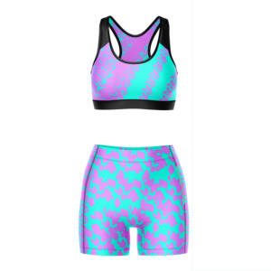 Ensemble de soutien-gorge et short de cheerleading pour filles en gros personnalisé avec un design par sublimation, vêtements de sport pour la pratique du cheerleading - Product Image 5