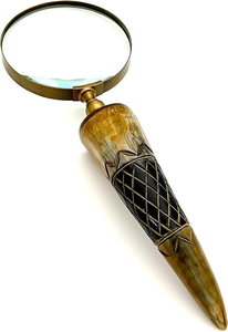 Lupa de gran tamaño, cuerno Real, lupa, cuerno Vikingo, lupa de mano tallada a mano, regalo y coleccionable - Product Image 2