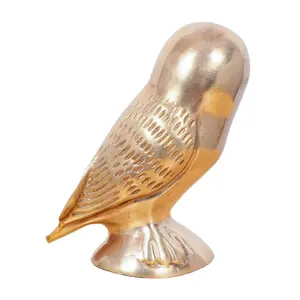 Goldene Eule Figur zum Großhandels preis Goldene Eule Statue Messing Aluminium Tierfiguren in der Fabrik und günstiger Preis von Indianer