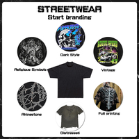 T-shirt Homme en Coton 100% Lavé à l'Acide, Grammage Lourd 460g, Tissu Satiné Respirant, Coupe Oversize Formelle, Personnalisable en Gros