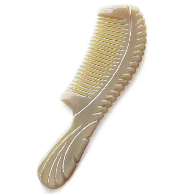 Hochwertiger abgeschliffener Kamm Büffelhorn-Kamm für das Haar Horn-Kamm Haarverlängerung Farbe volles natürliches Horn für das Haar aus Indien