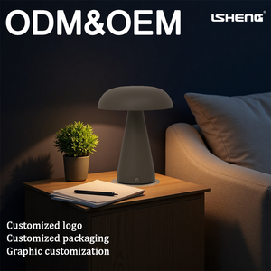 Đèn bàn hình nấm LED sạc lại được, 3 chế độ màu, điều chỉnh độ sáng không cấp độ, 1200mAh, 3W, đèn ngủ/bàn làm việc, kiểu dáng hiện đại đơn giản, cổng Type-C, trang trí nội thất gia đình - Product Image 6