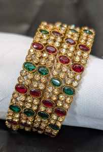 Premium quality gold plated <b>bangles</b> set for women for wedding and daily wear available at affordable rates - Product Image 5