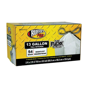 ถุงขยะคุณภาพพรีเมียมแบบมีเชือกรูดสำหรับครัว ขนาด 13 แกลลอน บรรจุภัณฑ์แบบยกแพ็ค แข็งแรง ทนทาน เกรดส่งออก ขายส่ง - Product Image 1