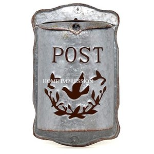 Wholesale Letter Box Outdoor Post Box Wall Mount <strong>Mailbox</strong> Metal Modern Style Letter Storage Box Forged Design <strong>Brass</strong> Antique Shade