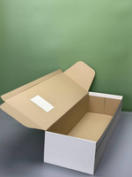 Boîtes de livraison de fleurs en carton ondulé extra-larges personnalisées avec ruban adhésif détachable gratuit et impression de logo (31,5x9,8x6,3 pouces)