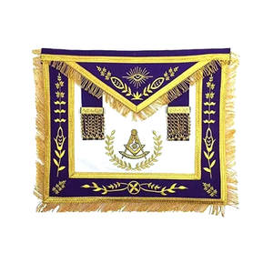 Masonic Regalia Venta caliente estilo bordado a mano delantales masónicos servicio OEM delantales masónicos - Product Image 1