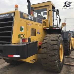 Chargeuse sur pneus Komatsu470 d'occasion 23 tonnes 4,3 m³ de godet Marque japonaise d'origine Matériel de construction d'occasion Faible nombre d'heures Certifié CE - Product Image 2