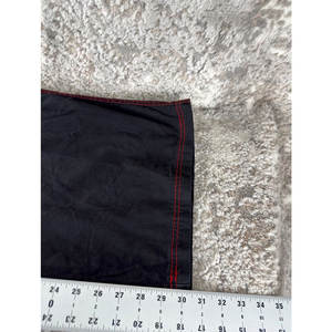 กางเกงขากว้างลายทางสไตล์โกธิคสุดฮอตสำหรับผู้หญิง สีดำ แดง กระดุมซิป 2026 - Product Image 5